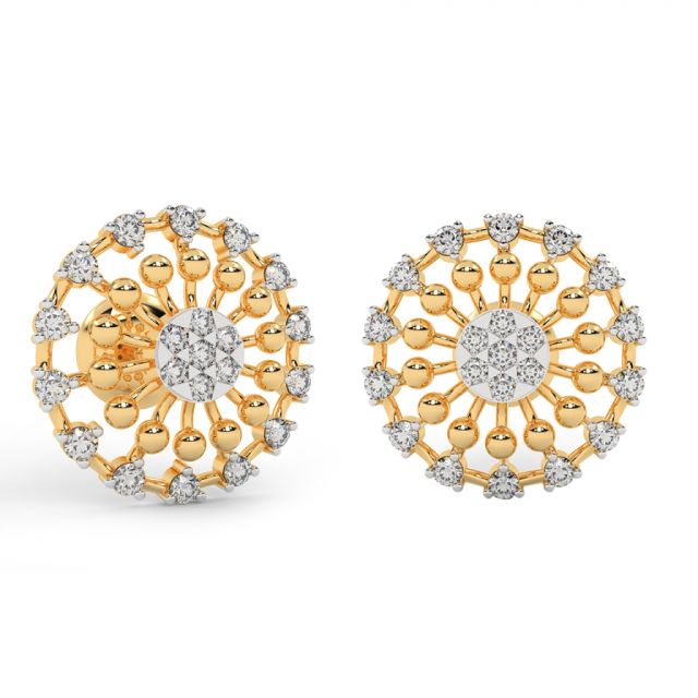 Spherica Diamond Stud Earrings